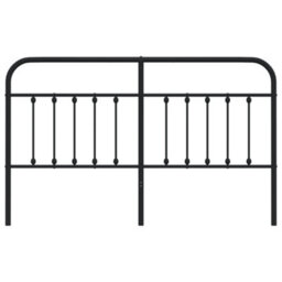 Berkfield Metal Headboard Black 180 Cm - thumbnail 4