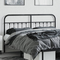 Berkfield Metal Headboard Black 180 Cm - thumbnail 3