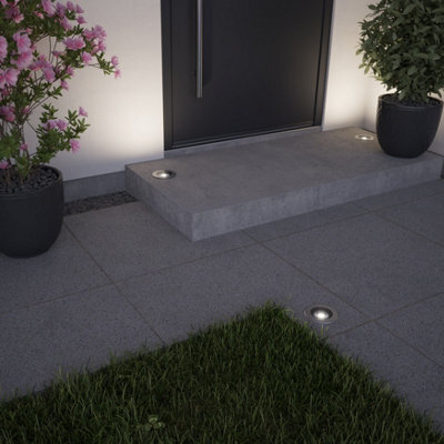 GoodHome Wonsey Matt Outdoor Ground Light (D)114mm - image 1
