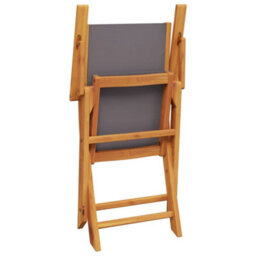 Berkfield Garden Chairs 2 Pcs Anthracite Solid Wood Acacia And Fabric - thumbnail 8