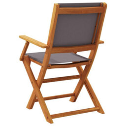 Berkfield Garden Chairs 2 Pcs Anthracite Solid Wood Acacia And Fabric - thumbnail 7