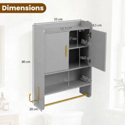 Bathroom Wall Cabinet Wall Mount Medicine Cabinet - thumbnail 2