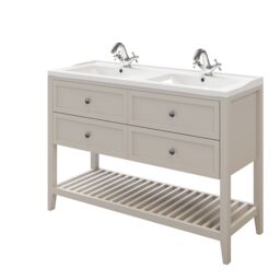 GoodHome Perma Satin Grey Freestanding Bathroom Vanity Unit (H) 806mm (W) 1200mm - thumbnail 3