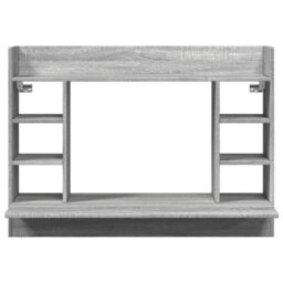 Berkfield Wall-Mounted Desk Grey Sonoma 105X48X75 Cm Engineered Wood - thumbnail 4