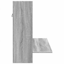 Berkfield Wall-Mounted Desk Grey Sonoma 105X48X75 Cm Engineered Wood - thumbnail 5