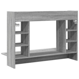 Berkfield Wall-Mounted Desk Grey Sonoma 105X48X75 Cm Engineered Wood - thumbnail 6