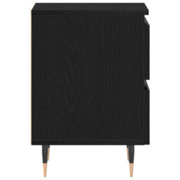 Berkfield Bedside Cabinets 2 Pcs Black Oak 40X35X50 Cm Engineered Wood - thumbnail 7