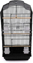 Xample 37 Large Metal Bird Cage Carrier For Parrots, Budgies, Cockatiels Durable Iron Frame, Open Top Play Area, 3 Perches, 4 Feeders - thumbnail 1