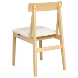 Wyld And Coco Set Of 2 Armless Dining Chairs Light Brown Rubberwood Bouclé Upholstery - thumbnail 6