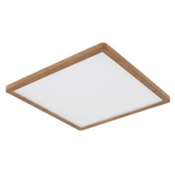 Luminosa Lighting Luminosa Sapana 30Cm Square Flush Ceiling Light Wood Look Ip44 Led 3000K - thumbnail 2
