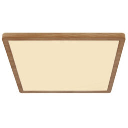 Luminosa Lighting Luminosa Sapana 30Cm Square Flush Ceiling Light Wood Look Ip44 Led 3000K - thumbnail 3