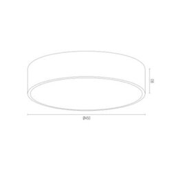 Luminosa Lighting Luminosa Amore 45Cm Flush Ceiling 3 Light Black Structure With Gold Strip - thumbnail 4