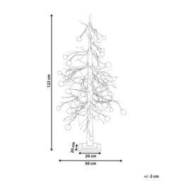 Beliani Outdoor Decoration Led Holar Christmas Tree 122 Cm White - thumbnail 3