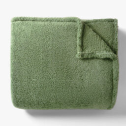 Ohs Large Teddy Fleece Throw Blanket, Evergreen - 200 X 240Cm - thumbnail 4