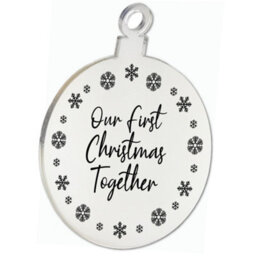 Red Ocean Our First Christmas Together Gift For Boyfriend Girlfriend Engraved Christmas Decoration - thumbnail 5