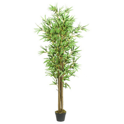 Walplus Artificial Bamboo Tree 1288 Leaves 180 Cm Green - image 1