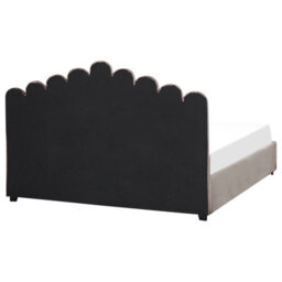 Beliani Ottoman Bed Velvet Vincennes 180 X 200 Cm (Eu Super King) Taupe - thumbnail 9