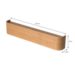Magna Retail Oak Coat Rack Wall Mounted With Shelf And 5 Hidden Hooks Modern Coat Stands For Hallway Solid Wood Veneer Panel - thumbnail 2
