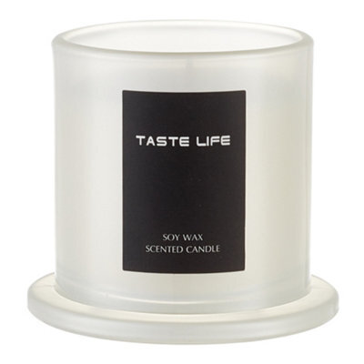 Living And Home Daytime Brewed Tea Scented Soy Wax Candle With Elegant Glass Dome - Eco-Friendly And Smokeless - image 1