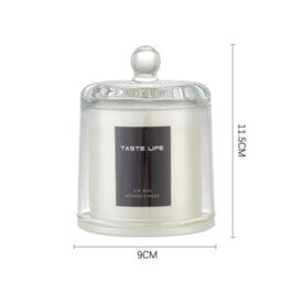 Living And Home Daytime Brewed Tea Scented Soy Wax Candle With Elegant Glass Dome - Eco-Friendly And Smokeless - thumbnail 8