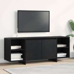 Berkfield Tv Stand - Black Oak - 120X30X40.5 Cm - Made Of Engineered Wood - thumbnail 4