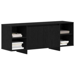 Berkfield Tv Stand - Black Oak - 120X30X40.5 Cm - Made Of Engineered Wood - thumbnail 3