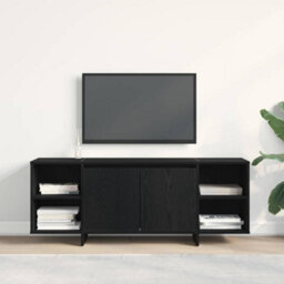 Berkfield Tv Stand - Black Oak - 120X30X40.5 Cm - Made Of Engineered Wood