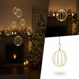 Pegdev - Pdl Outdoor Copper Gold 30Cm Sphere With 140 Led Lights Timer Function 10M Lead Indoor Outdoor Christmas Decoration - thumbnail 4