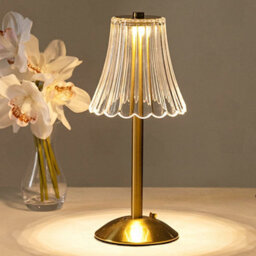 Amorly Brass Gold Portable Cordless Table Lamp, Usb Rechargeable Battery Powered Led Light For Dining Room, Indoor And Outdoor Use - thumbnail 1