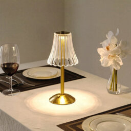 Amorly Brass Gold Portable Cordless Table Lamp, Usb Rechargeable Battery Powered Led Light For Dining Room, Indoor And Outdoor Use - thumbnail 2