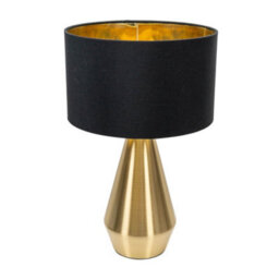 Valuelights Jax Gold Dimmable Touch Table Lamp With Black With Gold Inner Lamp Shade And Led Bulb - thumbnail 3