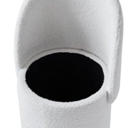 Nordlys Pouf With Backrest And Storage In White Bouclé Vintage Style Living Room - thumbnail 9