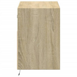 Berkfield Durable Tv Wall Cabinet With Led Lights Sonoma Oak 80X31X45 Cm - thumbnail 7