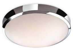 Luminosa Lighting Luminosa Toro Led Bathroom Flush Ceiling Light Chrome, White Polycarbonate Diffuser Ip44