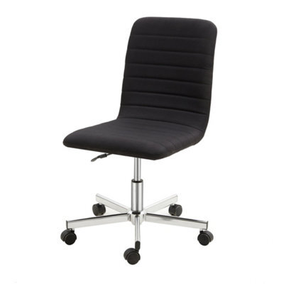 Set Of 2 Black Swivel Office Chair With Adjustable Height, 360 Degree Swivel - image 1