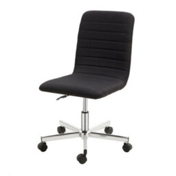 Set Of 2 Black Swivel Office Chair With Adjustable Height, 360 Degree Swivel - thumbnail 1