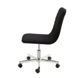 Set Of 2 Black Swivel Office Chair With Adjustable Height, 360 Degree Swivel - thumbnail 2