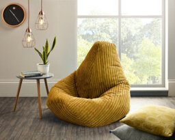 Beautiful Beanbags Adult Highback Beanbag Jumbo Cord Bean Bags Ready Filled - Mustard - thumbnail 5