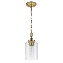 Luminosa Lighting Elstead Feiss Hounslow Dome Pendant Ceiling Light Burnished Brass - thumbnail 2