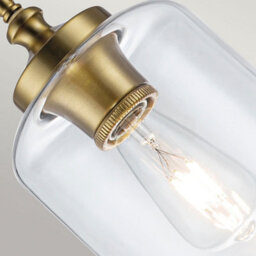 Luminosa Lighting Elstead Feiss Hounslow Dome Pendant Ceiling Light Burnished Brass - thumbnail 4
