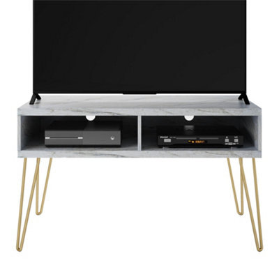 Novogratz Athena Tv-Stand White Marble Look - image 1