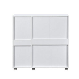 Swish Furniture Euston Modern White 3 Door 5 Tier Shoe Cabinet - thumbnail 7