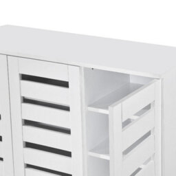 Swish Furniture Euston Modern White 3 Door 5 Tier Shoe Cabinet - thumbnail 6