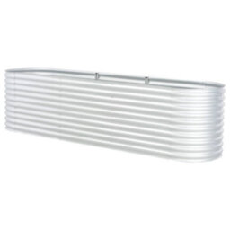 Berkfield Garden Raised Bed 320X80X81 Cm Galvanised Steel Silver - thumbnail 3