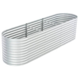 Berkfield Garden Raised Bed 320X80X81 Cm Galvanised Steel Silver
