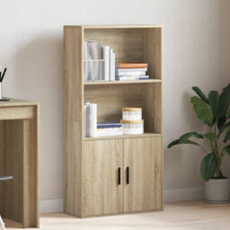 Berkfield Bookcase Sonoma Oak 60X24X120 Cm Engineered Wood - thumbnail 3