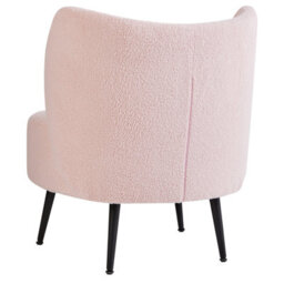 Beliani Armchair Otsby Boucle Pastel Pink - thumbnail 5