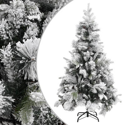 Berkfield Christmas Tree With Flocked Snow&cones 195 Cm Pvc&pe - image 1