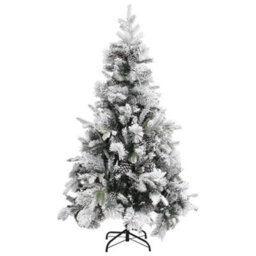 Berkfield Christmas Tree With Flocked Snow&cones 195 Cm Pvc&pe - thumbnail 2