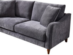 UK Leisure World Grey Fabric Sofa Sofa Set Suites Settee Three Two Single 3 2 1 Seater Soft Sofa - thumbnail 2
